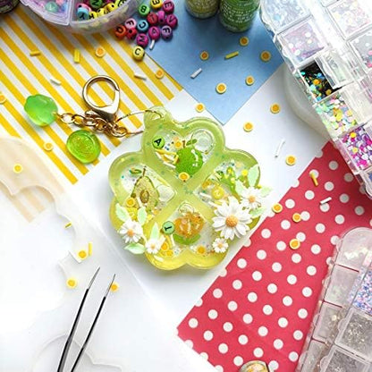 Epoxy Resin Shaker Molds with Cover, Hanging Hole Perfume Bottle, Clover, Heart, Star, Gift Box, Jewelry Casting Supplies 5-Shape Large 3.4-3.66inch - Image 5