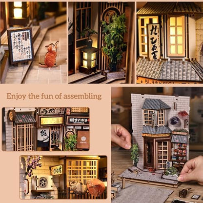 CRIOLPO Book Nook Kits for Adults DIY Miniature House Kit with LED Lights - Image 4