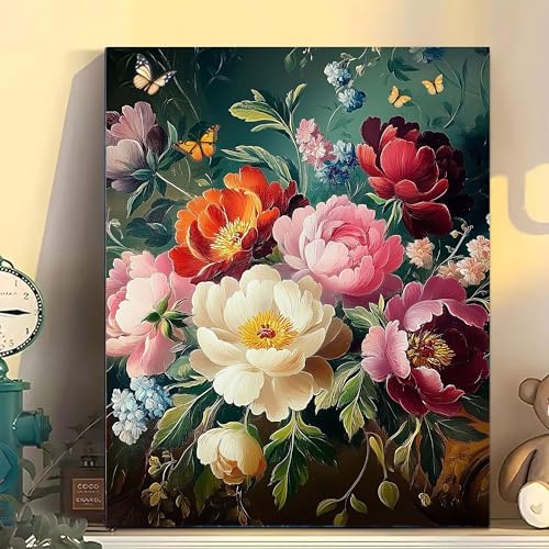 Arttoplus Flowers Paint by Numbers Kit for Adults Beginner 16x20 inch - Image 3