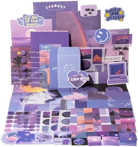 YagCu Scrapbook Kit for Beginners, Aesthetic Junk Journal Supplies, Scrapbooking and Journaling Materials, Bullet Journals Stationery, Planner DIY Arts Craft, Women Adults by YagCu