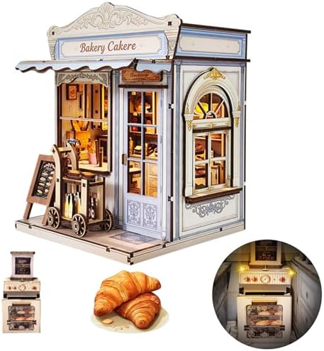 DIY Miniature House Kit Dollhouse Kit for Adults to Build Mini Bakery Shop by Flybean-WonderlandinYourHands