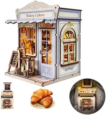 DIY Miniature House Kit Dollhouse Kit for Adults to Build Mini Bakery Shop by Flybean-WonderlandinYourHands