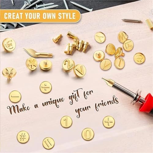 28/56 Pcs Wood Burning Tip Copper Letters Wood Burning Tool Wood Burning Alphabet Template Branding and Personalization Tool - Image 2