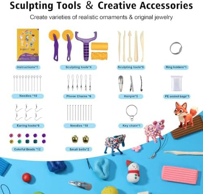 Aestd-ST Polymer Clay Kit 72 Colors, Oven Bake Modeling Clay for Kids - Image 4