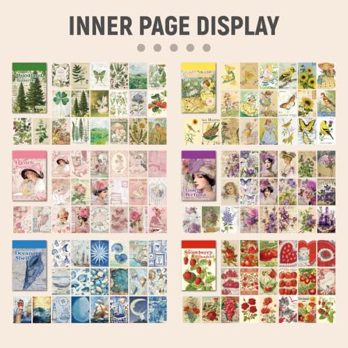Vintage Washi Sticker Book, 300 PCS Scrapbooking and Journaling Stickers - Image 4