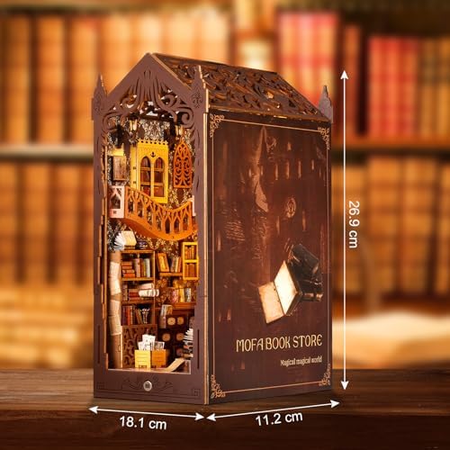 Book Nook Kit, Miniature Kit 3D Wooden Puzzle for Adults, Magic - Image 2