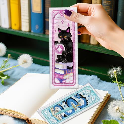 ORIGACH 6 Set Fantasy Tarot Cross Stitch Bookmark Kit for Beginner - Image 5