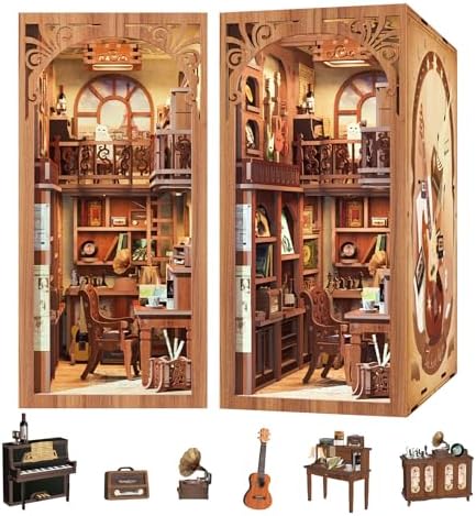 CUTEBEE Book Nook Kit DIY Miniature House Dollhouse for Adults by CUTEBEE