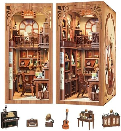 CUTEBEE Book Nook Kit DIY Miniature House Dollhouse for Adults by CUTEBEE