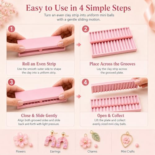 3D Printed Mini Clay Ball Maker Set 2/3/4/5mm Gel Bead Roller Nail Art Tool - Image 5