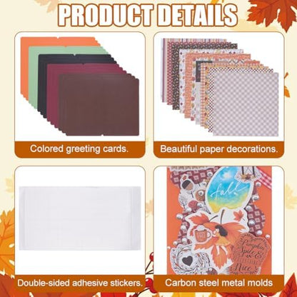 WEBEEDY 15 Sets DIY Card Making Kit for Adults,Complete Fall Greeting Card DIY Includes 15 Blank Cards, 15 Envelopes, Leaves Stickers for Birthday Thanksgiving Holiday Invitation Paper Craft Gift - Image 3