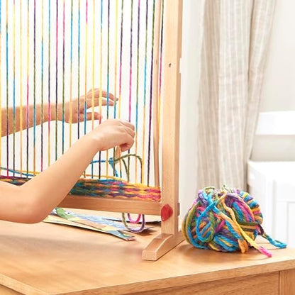 Melissa & Doug Wooden Multi-Craft Weaving Loom: Extra-Large Frame (22.75 x 16.5 inches) - Image 5