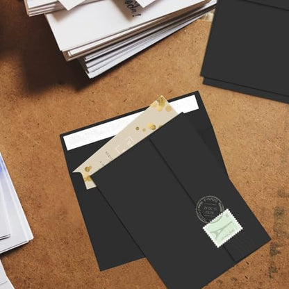 70 Packs A4 Envelope, Black A4 Envelopes, 4x6 Photo Envelopes for Invitations, Envelopes Self Seal for Weddings, Baby Shower, Photos, Postcards, Greeting Cards, Mailing - Image 7