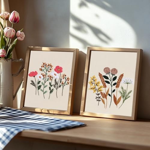 COCOMOX Floral Embroidery Kit for Beginners, Needlepoint Practice Kits - Image 6