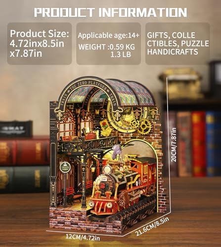 Spilay Book Nook Kit for Adults, Zero Platform DIY Miniature House Kit - Image 2