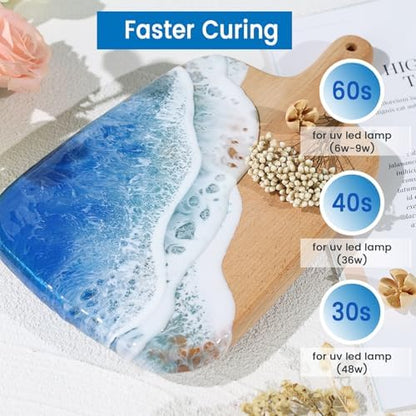 Bsrezn 100g UV Resin Hard with 8 Wooden Sticks Premixed Resina UV for Jewelry Making (100g x 1) - Image 5