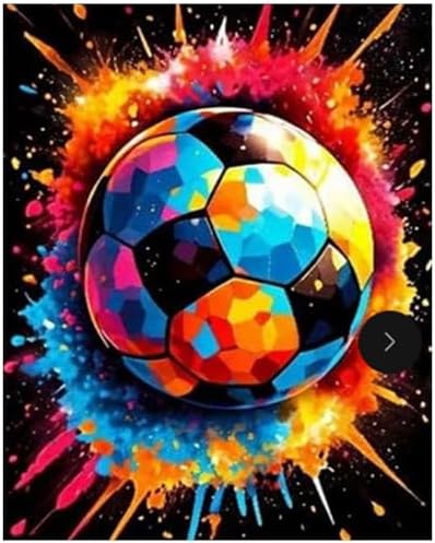 Paint by Numbers Kit for Adults Soccer Paint by Number for Adult Beginner by Aestalrcus