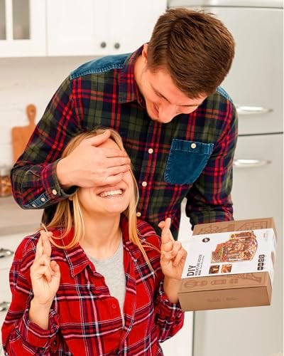 ROBOTIME DIY Miniature House Kit, Mini Diorama House for Adults, Wooden Furniture Kit with LED, Tiny House Dollhouse Building Kits for Halloween/Christmas/Birthday Gifts - Image 6