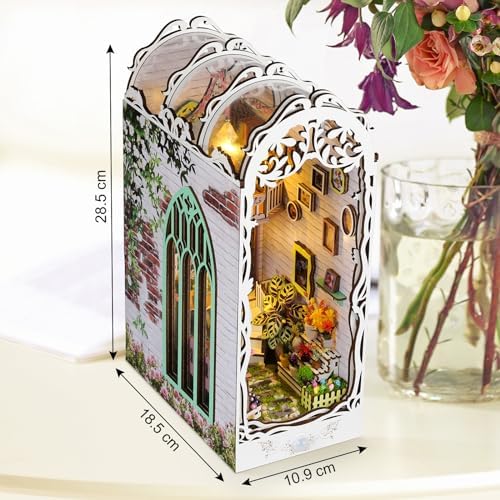 Book Nook Kit, Miniature Kit 3D Wooden Puzzle for Adults, Garden - Image 2