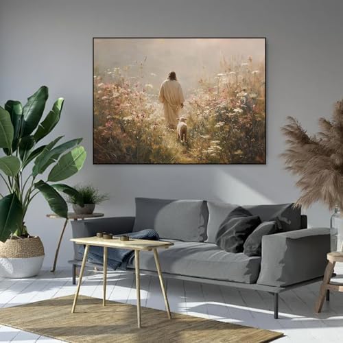Jesus Paint by Numbers Kit for Adults Framed Canvas 12X16 in, Frameworkless - Image 5