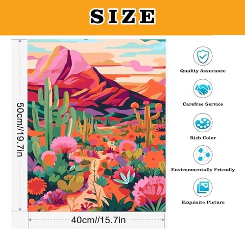 Meothan Paint by Numbers Kit for Adults Beginner 16x20 inch (Without Frame) - Image 3