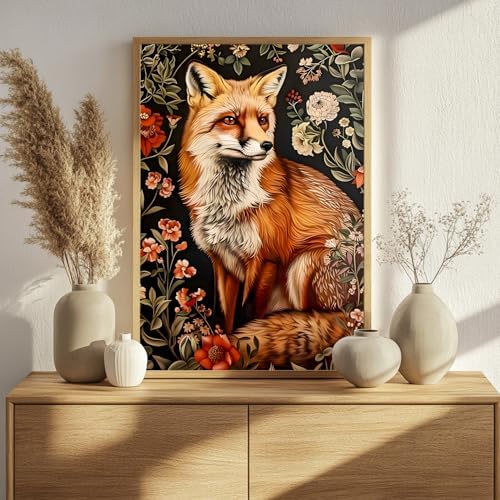 Fox Paint by Numbers Kit for Adults, 16x20 inch - Image 2
