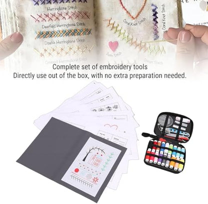 MAVIS LAVEN Embroidery Stitch Book Kit with 50+ Patterns and Guide - Image 5