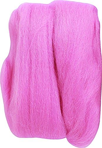Clover Natural Wool Roving, Pink by CloverPress