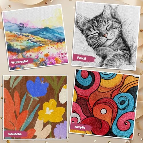 KOVIEDE 60 Pack Foldable Blank Watercolor Cards with Envelopes 4 x 6 Inch - Image 5