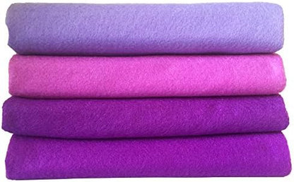 4pcs Thick 1.4mm Soft Felt Fabric Sheet Assorted Color Felt Pack DIY Craft Sewing Squares Nonwoven Patchwork (92x90cm Purple) - Image 5