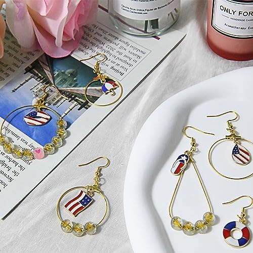 XKCWXY Professional 415Pcs Jewelry Making Supplies for Adults - Earring Findings Components with Hoops, Hooks, Jump Rings,Accent Beads and Charms, Craft Tools Included - Image 3