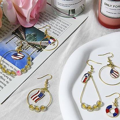 XKCWXY Professional 415Pcs Jewelry Making Supplies for Adults - Earring Findings Components with Hoops, Hooks, Jump Rings,Accent Beads and Charms, Craft Tools Included - Image 3