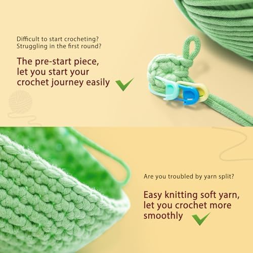2 PCS-Highland Cow Crochet Kit for Beginners, Easy Craft for Adults - Image 6