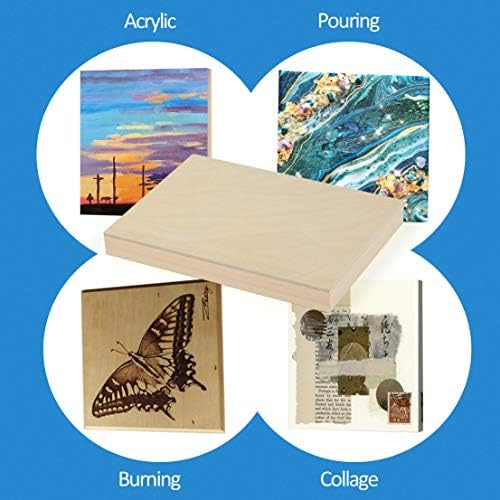 Falling in Art 4 Pack 5x7’’ Unfinished Birch Wood Panels Kit for Painting - Image 2