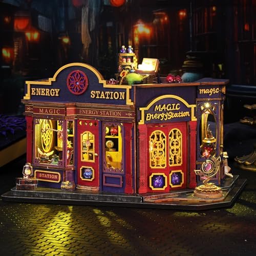 Plustopoy Book Nook Kit, DIY Miniature Dollhouse Booknook Kit by Plustopoy