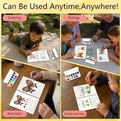 Sports Bow Watercolor Workbook, Athletic Painting Set with Palette Brush - Image 6