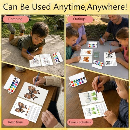 Sports Bow Watercolor Workbook, Athletic Painting Set with Palette Brush - Image 6