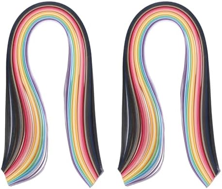 PATIKIL 360pcs Quilling Paper Strips Paper Flowers Quilling Kits 3/8"(10mm) Origami Paper for Adults Beginner Art Craft, 21"(54cm) 36 Colors by PATIKIL