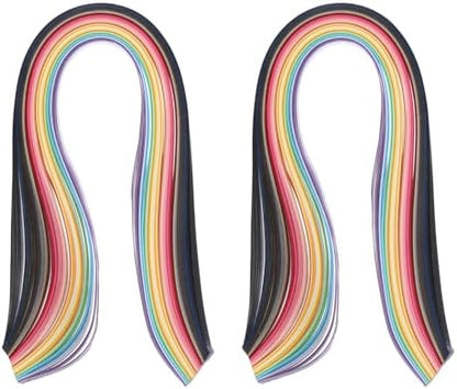 PATIKIL 360pcs Quilling Paper Strips Paper Flowers Quilling Kits 3/8"(10mm) Origami Paper for Adults Beginner Art Craft, 21"(54cm) 36 Colors by PATIKIL