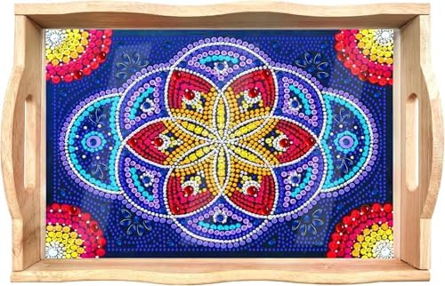 EWJRNSF Diamond Art Kits for Adults Wooden Serving Trays with Handles by EWJRNSFDiamondPainting