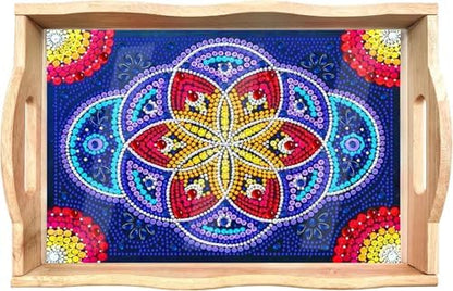 EWJRNSF Diamond Art Kits for Adults Wooden Serving Trays with Handles by EWJRNSFDiamondPainting
