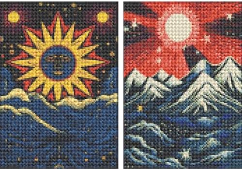 DOTSOPS Landscape Diamond Art Painting Kits Round Full Drill 11.8 x 15.7 in - Image 2