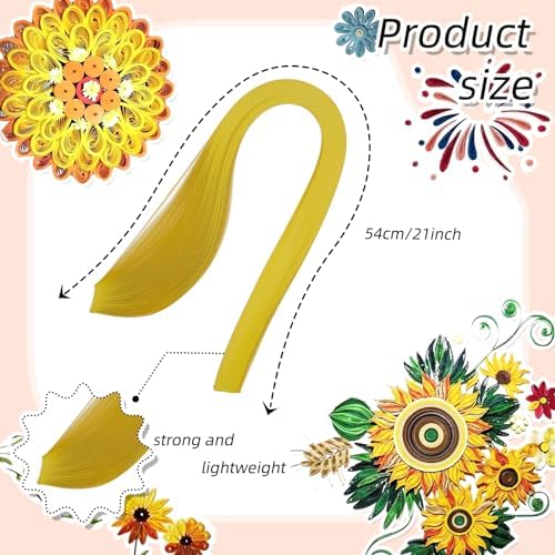360Pcs 1/8" x 21" Quilling Paper Strips - Image 2