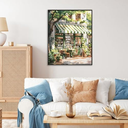Paint by Numbers Kit for Adults, Cozy Café Number Painting Canvas Kit - Image 2