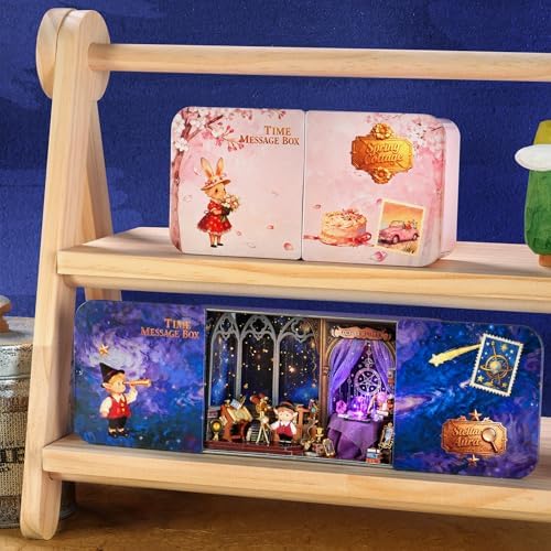Miniature House Kit, Adult DIY Miniature Dollhouse Kit, Miniature House Model Kit with LED Lights, Ideal as a Christmas or Birthday Gift for Family (13248) - Image 6