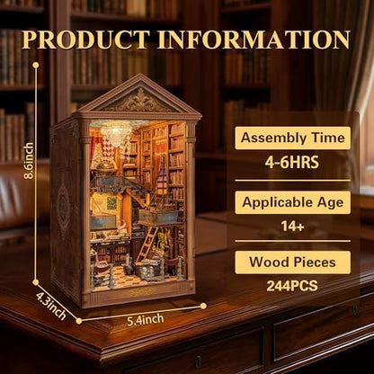 Book Nook Kit DIY Miniature House 3D Wooden Puzzle - Reading Hall - Image 2