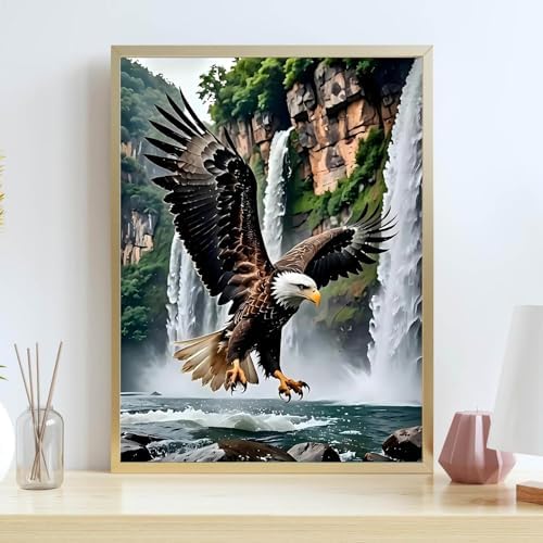 Eagle Cross Stitch Kits for Beginners Adults, Patterns Dimensions Needlepoint Art Crafts,Counted Cross Stitch Kits Embroidery Kits for Beginners Adults for Home Decor 11.8X15.7inch - Image 3
