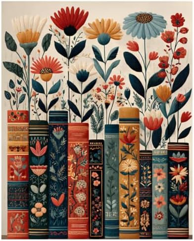 Flower Paint by Numbers Kit for Adults, Adult Paint by Number Kits 16x20 in by hkejoi