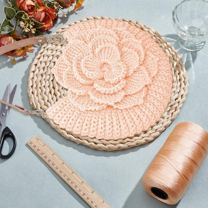 FREEBLOSS Flower Crochet Bag Kit for Beginners Complete Starter Set with Step-By-Step Video Tutorials Crochet Tote Bag Set Knitting Kit Adult Crafts Projects, Beige - Image 6