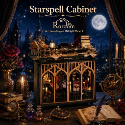 Roroom DIY Miniature House Kit, Starspell Cabinet Dollhouse Kit - Image 3